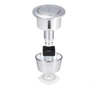 Pulsante di scarico per WC a risparmio idrico con fori per coperchio della cisterna da 20 mm e 40 mm, in stile moderno (argento)