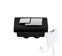 Pulsante di scarico, pulsante WC | Sciacquone WC con flessibile, doppia spinta, pressa a molla in acciaio inossidabile | Pezzi di ricambio universali