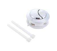 Pulsante di scarico WC, 2 pezzi Raccordi filettati universali Pulsante di scarico WC a doppia pressione Argento 38-58 mm(58mm)