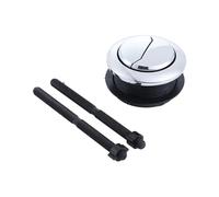 Pulsante di scarico WC, 2 pezzi Raccordi filettati universali Pulsante di scarico WC a doppia pressione Argento 38-58 mm(48mm)