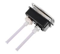 Pulsante di Scarico Wc Doppio per Cassetta, Argento | Plastica ABS, Doppio Comando a Due Tasti, Asta Tagliabile, per Manutenzione Bagno e Sostituzione Rapida
