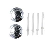 Pulsante di scarico WC, Pulsante WC Confezione da 2 Nero Diametro filettatura 48 mm Doppia pressione Regolabile