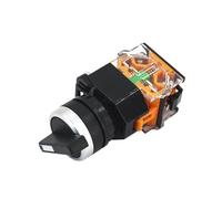Pulsante di selezione 22mm Manopola autobloccante/auto-reset Interruttore LA38-11X2 20X3 Interruttori rotanti a 2/3 posizioni 4 viti Manopola di alimentazione Interruttore(Short handle,Self-locking)