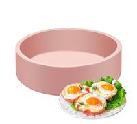 Pulsante di uova in silicone - Set di pentole di uova impilabile, produttore di strapazzati a | Stampo per colazione a 4 tazze, compatibile friggibile, contenitore per morsi di uovas a
