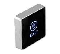 Pulsante di uscita retroilluminato sensibile al tocco con rilevamento a infrarossi e spia luminosa per sistemi di accesso (86 x 86 mm)