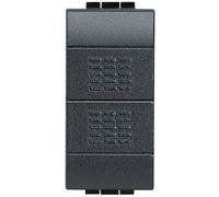 Pulsante doppio 10Illuminabile1 moduloBTICINO Livinglight L4036NAntracite
