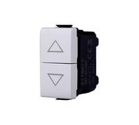 Pulsante doppio 1P+1P NO saliscendi compatibile Bticino Matix colore bianco