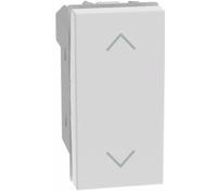 Pulsante doppio interbloccato per tapparelle Bticino MatixGO bianco JW4037N