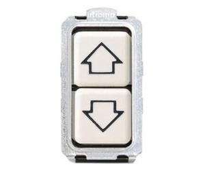 Pulsante Doppio Assiale Bianco Serie Bticino Magic 5055/1