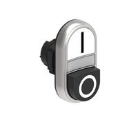 Pulsante doppio bianco/nero I-0 illuminato con LPCBL7224