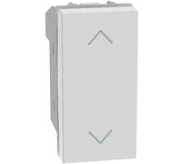 Pulsante doppio interbloccato per tapparelle Bticino MatixGO bianco JW4037N