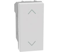 Pulsante doppio interbloccato per tapparelle Bticino MatixGO bianco JW4037N