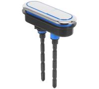 Pulsante Doppio per Cassetta Wc, Accessorio Argento in ABS | Doppia Pressione, Controllo del Volume D’acqua, Finitura Elettroplaccata Lucida, per Riparazioni e Risparmio