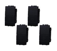 Pulsante Doppio Saliscendi 1P+1P 10A, Compatibile Con Bticino Living Light, Comando a Uomo Presente (4 Pezzi, Nero)