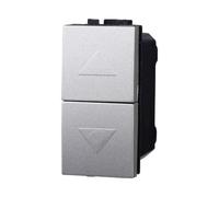 Pulsante doppio saliscendi, tapparelle, avvolgibili, Modulo Grigio, Compatibile Con BTicino Living, frutti, interruttori, pulsanti, deviatori, sensori, Per Placche originali e compatibili