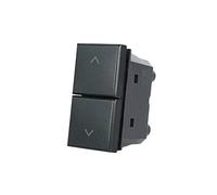 Pulsante Doppio Tasto Saliscendi 1P+1P 10A Compatibile Con Axolute Per Supporti E Moduli Da Incasso Nero Grigio/Silver Bianco | Compatibile con BTicino Axolute | Incasso (Nero cod.1002)