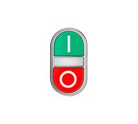 Pulsante doppio verde/rosso I-0 PLatinum LPCBL7223
