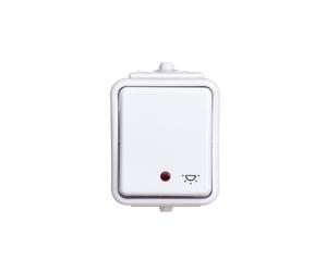 Pulsante ermetico IP44 luce con cedro WNT102CS01