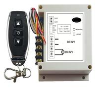 Pulsante esterno Telecomando Motore Interruttore wireless 12V 40A 400W Interruttori di controllo remoto di arresto inverso(Blue,Momentary)