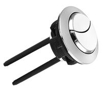 Pulsante for cassetta WC, 1 pz. Pulsante di scarico WC a doppia pressione, pulsante argento for cassetta WC da 38 mm/48 mm/58 mm(Fits 46mm58mm Hole)