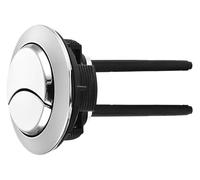 Pulsante for cassetta WC Pulsante di scarico WC a doppia pressione 46 mm, 1 pulsante argentato for cassetta WC di forma rotonda