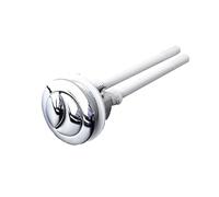 Pulsante for serbatoio WC a doppio scarico da 38 mm - Valvola rotonda for serbatoio dell'acqua in ABS resistente con finitura galvanica, 1 pezzo