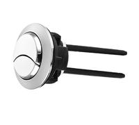 Pulsante for WC, 1 Pulsante di Scarico WC a Doppia Pressione da 38 mm, Pulsante Argentato for Serbatoio WC, Pulsanti for WC di Forma Rotonda, Accessori for Il Bagno
