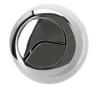 Pulsante for WC, Pulsante di Scarico Pulsante for WC - Pulsanti di Scarico for WC cromati in ABS di Ricambio, Sistema di Scarico Doppio Doppio con Finitura Spazzolata, Pulsante Ovale (Nero)