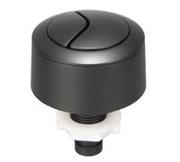 Pulsante for WC, Pulsante di Scarico Pulsante for WC - Pulsanti di Scarico for WC cromati in ABS di Ricambio, Sistema di Scarico Doppio Doppio con Finitura Spazzolata, Pulsante Ovale (Nero)