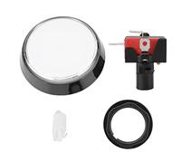 Pulsante Grande da 60mm, Pulsante Rotondo Illuminato a LED con Microinterruttore E Dado Fisso Antiscivolo DC12V per Macchina da Gioco Arcade