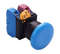 Pulsante IDEC 22mm Blu Funghetto Mantenuto 1NO-1NC IP65 YW1B-A4E11S