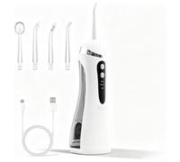 Pulsante Idropulsore 4 Testine Scambio per facile per viaggio | Design impermeabile IP65, per sicuro uso per doccia bagno, plastica , per facile manutenzione(White)