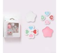 Pulsante in silicone divertente e vibrante per Nintendo Switch 2, migliora la configurazione di gioco con una comoda impugnatura (cuore rosa bianco)