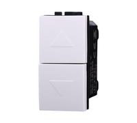 Pulsante Interbloccato Doppio Saliscendi 1P+1P 10A, Compatibile Con Bticino Livi