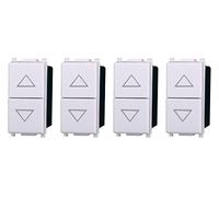 Pulsante Interbloccato Doppio Saliscendi, Compatibile Con Vimar Plana (4 Pezzi)