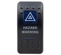 Pulsante interruttore a bilanciere LED blu 5 pin e 7 pin ON OFF ON for auto marine luci interne for barche parti accessori camper(Hazard Warning)