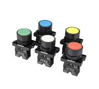 Pulsante interruttore a sfioramento piatto momentaneo XB2 da 22 mm, 10 A, 220 V, 1 NO, 1 NC, 1 pz.(1NO)