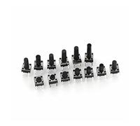 Pulsante interruttore di alimentazione 100 pezzi 6 * 6 * 4,3 mm 5 mm 6 7 8 9 10 11 12 13 14 15 16 17 6X6 4 pin tattile tattile pulsante microinterruttore interruttori DIP con ripristino automatico Com