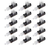 Pulsante interruttore di alimentazione 2/5/10/15/20pcs Switch Switching Dpdt 6 Pin 1 posizione autobloccante nero dritto attraverso la vita servizio lungo buco(18mm 10pcs)