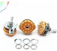 Pulsante interruttore di alimentazione Rs25 Montaggio del pannello dell'albero 1p11t 2p4t 2p5t 2p6t 3p3t 3p4t 4p3t Banda selettore dell'interruttore rotante(3p3t)