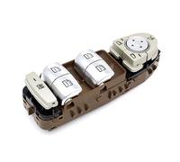 Pulsante interruttore finestrino auto Interruttore di comando alzacristallo per C (LUCE ROSSA) OEM n. 2059056811（C） interruttore del regolatore della finestra(Marrone)