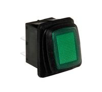 Interruttore impermeabile con led 12/24V verde