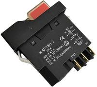 Pulsante interruttore macchina, interruttore di ritardo Pulsante interruttore 6 pin AC250V 15A Pulsante Interruttore elettromagnetico Interruttori magnetici for macchina utensile elettrica (Color : BL