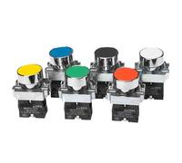Pulsante interruttore Np2-Ba42 Auto-reset 31 Start Stop Piatto 51 Rosso Giallo Verde Bianco Apertura 22mm 1 Pz(Np2-ba41[)
