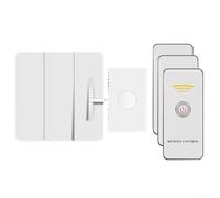 Pulsante interruttore remoto per controller domestico con controllo a infrarossi, batteria ricaricabile che supporta un uso a lungo termine (3 telecomandi)