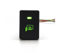 Pulsante interruttore riscaldamento specchietto retrovisore auto a LED con cavo di collegamento adatto per Toyota PRADO Accessori auto(Green light)