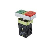 Pulsante luminoso a doppia estremità, testa in metallo verde-rosso; NP2-BW8465 220V LED