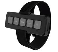 Pulsante Media Bluetooth 5.0 Indossabile e Adesivo con Cinturino - Telecomando Impermeabile IPX4, Controllo Chiamate, Musica e Selfie per Auto, Moto, Bici