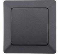 Pulsante MILOS, antracite, con cornice, incasso