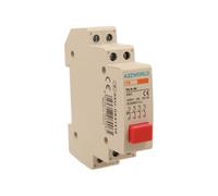 Pulsante Modulare, Interruttore Modulare a Distanza, Con Spia Luce Led Rosso, 4P 4NO, Occupa 1 Modulo DIN, 6A AC 230V, IP20 IEC60947-5-1